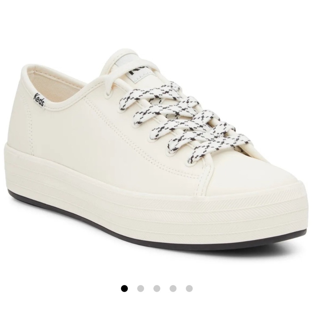 Keds-Triple Kick Leather Bottom Foxing Stripe Lace Up